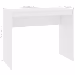 vidaXL Desk White Engineered Wood Computer Workstation Corner Office Desk - Additional view 4