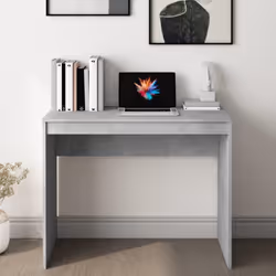 vidaXL Desk Concrete Grey Engineered Wood Computer Workstation Study Desk