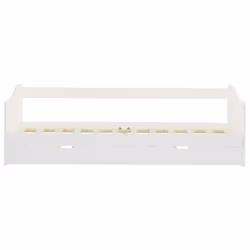 vidaXL Pull-out Sofa Bed Frame White Pinewood 90x200cm Guest Sleepover Beds