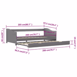 VidaXL 283151 bed - Additional view 8