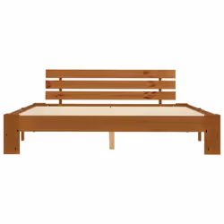 vidaXL Solid Pine Wood Bed Frame Honey Brown 160x200cm Double Bed Furniture