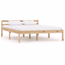 vidaXL Solid Pine Wood Bed Frame Single Bed Furniture Multi Sizes&Colours - light brown
