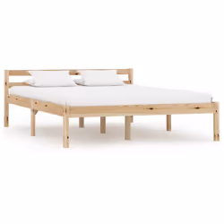 vidaXL Solid Pine Wood Bed Frame 140x200cm Modern Single Bed Bedroom Furniture