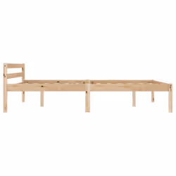 vidaXL Solid Pine Wood Bed Frame 140x200cm Modern Single Bed Bedroom Furniture