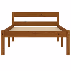 vidaXL Solid Pine Wood Bed Frame Single Bed Furniture Multi Sizes&Colours - honey brown