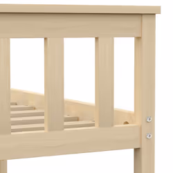 vidaXL Solid Pinewood Bed Frame 100x200cm Light Wood Single Bedroom Furniture - Additional view 4