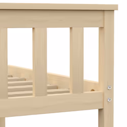 vidaXL Solid Pinewood Bed Frame 160x200cm Light Wood Double Bedroom Furniture - Additional view 4