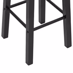 vidaXL 2x Bar Stools Black MDF Bar Seats Stools Bar Furniture Counter Stools - Additional view 4