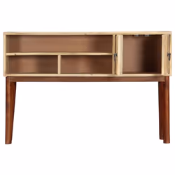vidaXL Solid Rough Mango Wood Console Table 115x30x76cm Side Cabinet Stand - Additional view 4