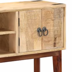 vidaXL Solid Rough Mango Wood Console Table 115x30x76cm Side Cabinet Stand - Additional view 6