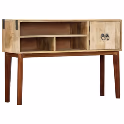 vidaXL Solid Rough Mango Wood Console Table 115x30x76cm Side Cabinet Stand - Additional view 8