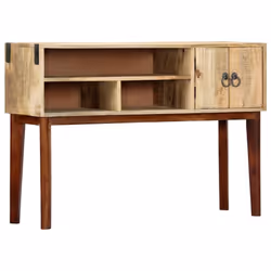vidaXL Solid Rough Mango Wood Console Table 115x30x76cm Side Cabinet Stand - Additional view 9