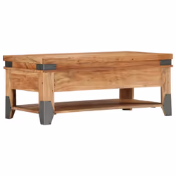 vidaXL Solid Acacia Wood Coffee Table 110x52x45cm Home Couch Side Trunk Stand - Additional view 2