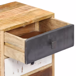 vidaXL Solid Mango Wood Bedside Cabinet 3 Drawers Nightstand Side Cabinet - Additional view 4