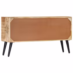 vidaXL Solid Mango Wood Sideboard 3 Drawers and 2 Doors Highboard Side Cabinet - Additional view 4