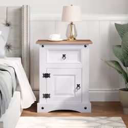 VidaXL 282618 nightstand/bedside table White, Brown