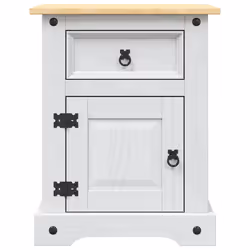 VidaXL 282618 nightstand/bedside table White, Brown - Additional view 4