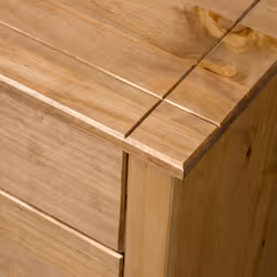 vidaXL Solid Pine Wood Side Cabinet Panama Range with 4 Drawers Nightstand - Additional view 4