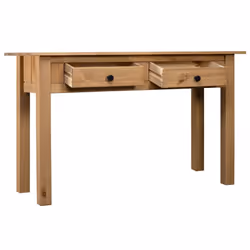 vidaXL Solid Wood Pine Console Table Panama Range Drawers Sideboard Hall Table - Additional view 2