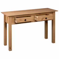 vidaXL Solid Wood Pine Console Table Panama Range Drawers Sideboard Hall Table - Additional view 3