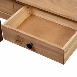 vidaXL Solid Wood Pine Console Table Panama Range Drawers Sideboard Hall Table - Additional view 5