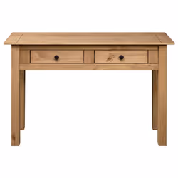 vidaXL Solid Wood Pine Console Table Panama Range Drawers Sideboard Hall Table - Additional view 7