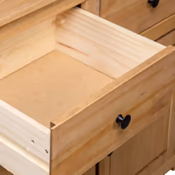 vidaXL Solid Wood Pine Sideboard 2 Drawers 2 Doors Storage Chest Side Cabinet