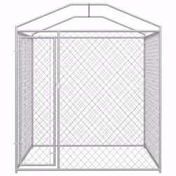 vidaXL Outdoor Dog Kennel with Canopy Top 193x193x225cm Pet House Large Pet Cage - Additional view 2