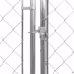 vidaXL Outdoor Dog Kennel Steel Pet Animal Cages House Puppy Shelter Runs