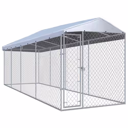 vidaXL Outdoor Dog Kennel 760x190x225 cm Roof Sturdy Durable House Garden Cage - Additional view 4