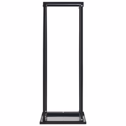 vidaXL Firewood Rack with Base Steel Black Firewood Organiser Firewood Stand