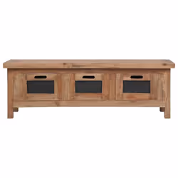 vidaXL TV Cabinet with 3 Drawers TV Stand Media TV Unit Solid Mahogany Wood - Additional view 3