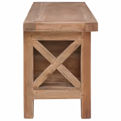 vidaXL TV Cabinet with 3 Drawers TV Stand Media TV Unit Solid Mahogany Wood - Additional view 4