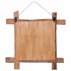 vidaXL Log Mirror Solid Reclaimed Wood Unit White/Brown 70x70x5 cm/50x5x50 cm - brown, 70 x 5 x 70 cm - Additional view 2