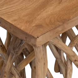 vidaXL Log Coffee Table Hall End Table Accent Side Table Mixed Recycled Wood - Additional view 2