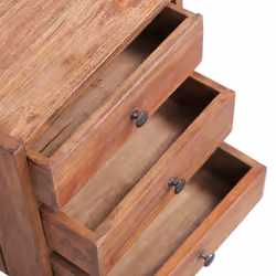 vidaXL Bedside Cabinet with 3 Drawers Nightstand Bed Table Solid Mahogany Wood - Additional view 7