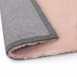 vidaXL Rug 160x230 cm Faux Rabbit Old Pink Home Living Room Area Rug Floor Mat