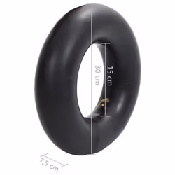 vidaXL 2x Wheelbarrow Inner Tubes 13x5.00-6 Rubber Replacement Cart Inner Cube - Additional view 4