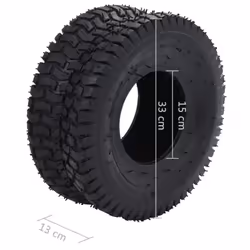 vidaXL 2x Wheelbarrow Tyres 15x6.00-6 4PR Rubber Replacement Cart Truck Tyre - Additional view 5