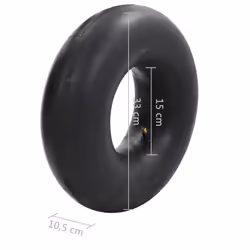 vidaXL 2x Wheelbarrow Inner Tubes 15x6.00-6 Rubber Replacement Cart Inner Cube