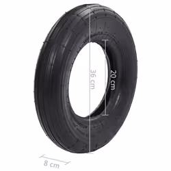 vidaXL Wheelbarrow Tyre 3.50-8 4PR Rubber Replacement Cart Hand Truck Tyre - Additional view 4