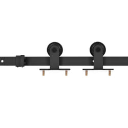 vidaXL Sliding Door Hardware Kit Sliding Rail Door Track Kit SKIEN Steel Black