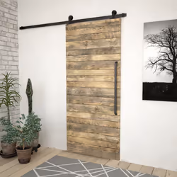 vidaXL Sliding Door Hardware Kit Sliding Rail Door Track Kit SKIEN Steel Black
