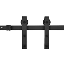 vidaXL Sliding Door Hardware Kit Sliding Rail Door Track Kit SKIEN Steel Black