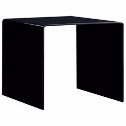 vidaXL Coffee Table Tempered Glass Black 50cm Home Side Tea Stand Furniture