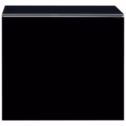 vidaXL Coffee Table Tempered Glass Black 50cm Home Side Tea Stand Furniture