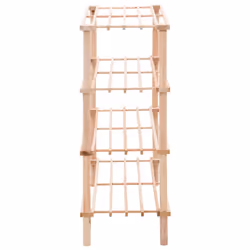 vidaXL Solid Fir Wood 4-Tier Shoe Rack Footwear Organiser Storage Holder Stand