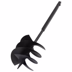 vidaXL Ground Drill with Handle 250mm Steel Black Augers Garden Earth Drill