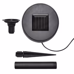 vidaXL 6x Solar Bowl LED Garden Lights with Spike Anchors & Solar Panel Lamp - Additional view 4