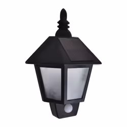 vidaXL Solar Wall Lamps Outdoor Wall Light with Motion Sensor 2 pcs Black - Additional view 2